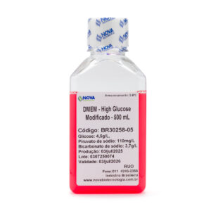 DMEM High Glucose (4,5g/L) com Piruvato de Sódio (110mg/L) e com Vermelho de Fenol - 500ml