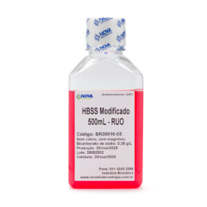 HBSS modificado, sem cálcio, sem magnésio, com bicarbonato de sódio (NaHCO3) e vermelho de fenol - 500mL