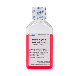 MEM Alpha com L-Glutamina, ribo e desoxiribonucleosídeos - 500mL