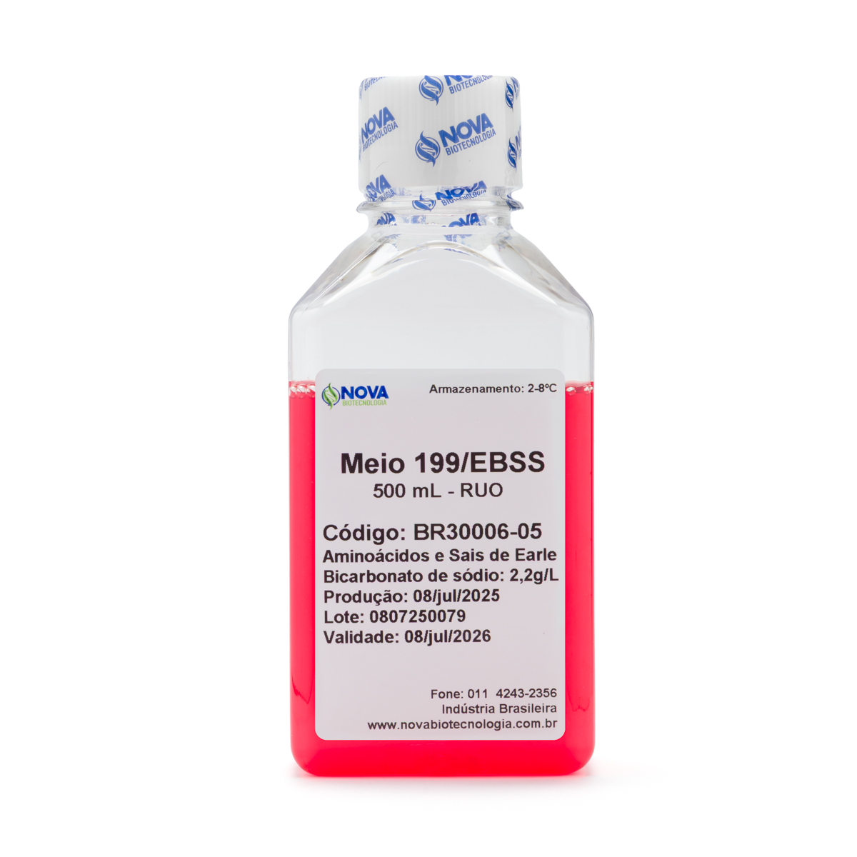 Meio 199/EBSS com L-Glutamina - 500mL