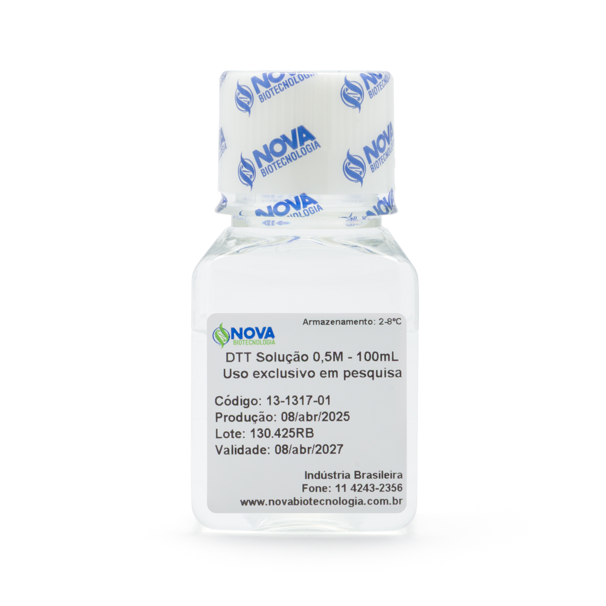 Ditiotreitol (DTT, Dithiothreitol) Solução 0,5M – 100mL