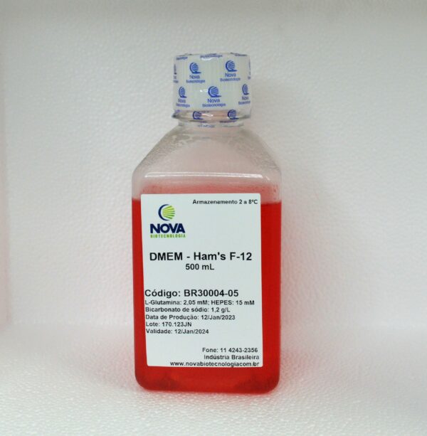 DMEM/Ham´s F-12 – com L-Glutamina e HEPES [3,5g/L] – 500mL