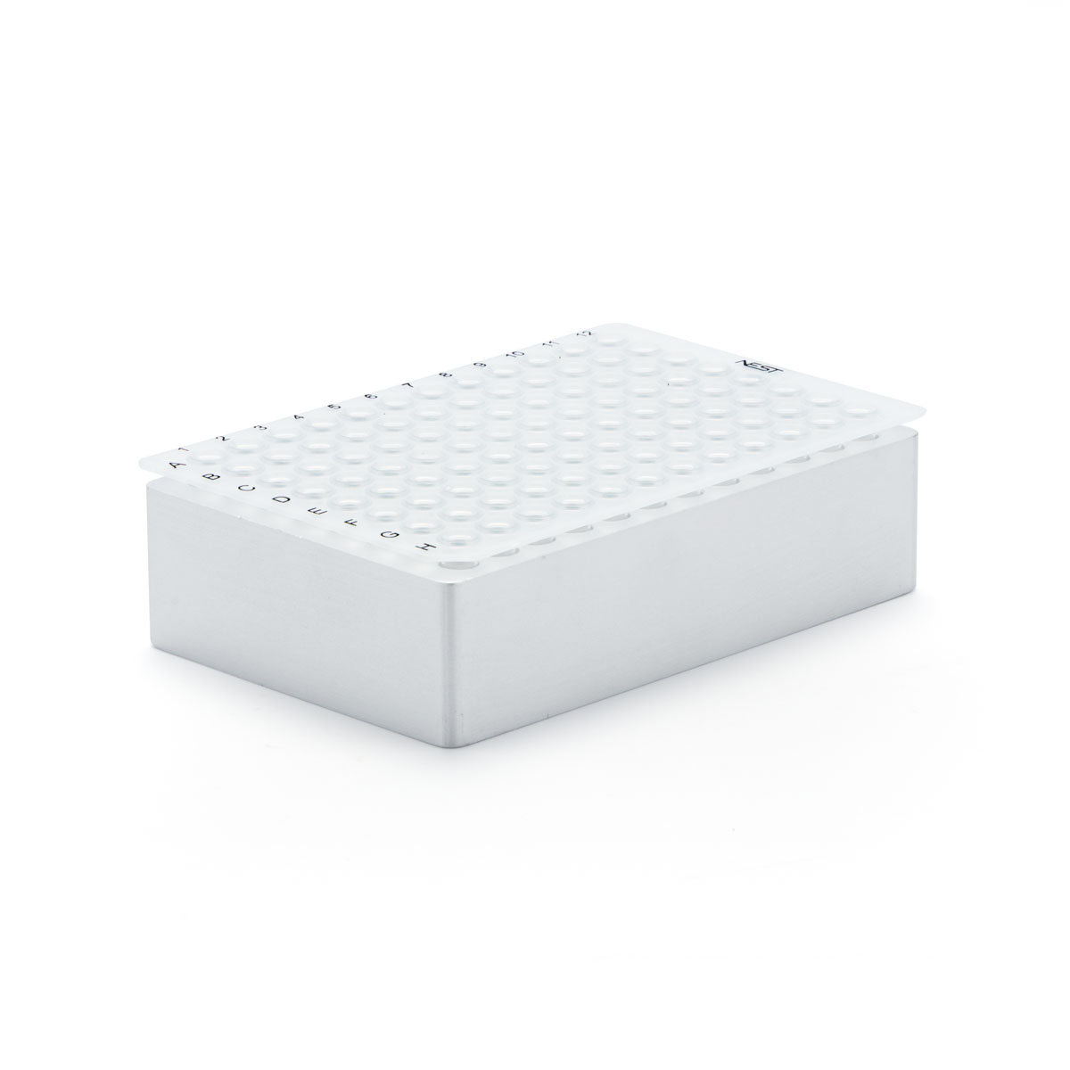 Bloco térmico para 96 microcotubos de 0,2 mL (200 uL) ou placas de 96 poços de 0,2 mL (200uL)