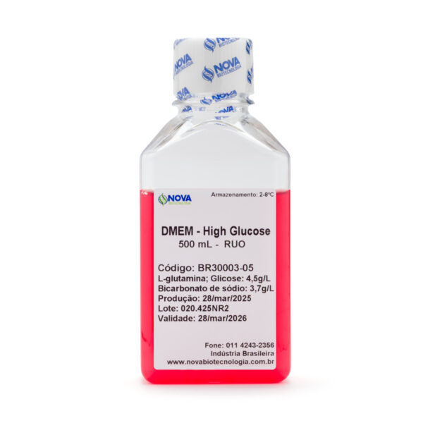 DMEM – High Glucose [4,5g/L], sem piruvato de sódio com vermelho de ...